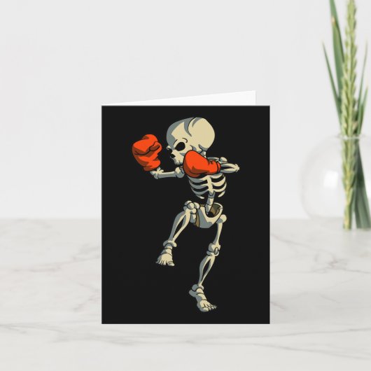 Carte Skeleton Muay Thai Kick Boxe Mixed martial art Fun (Devant)