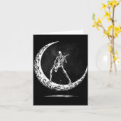 Carte Skeleton Playing Guitar Rock And Roll Band For Men (Fleur jaune)