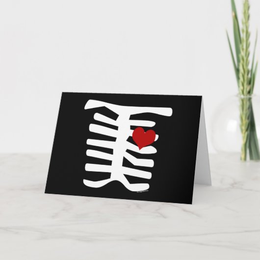 Carte Skeleton Red Heart (Devant)