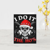 Carte Skeleton Santa Rocker Inappropriate Funny Guitar G (Fleur jaune)