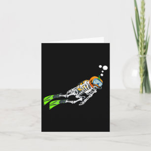 Carte Skeleton Scu Diving Halloween Citrouille Diver