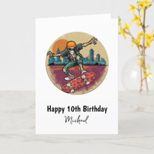 Carte Skeleton Skateboard Joyeux Anniversaire Ajouter un