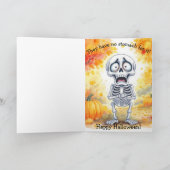 Carte "Skeleton Skydiver" Blague pour enfants Halloween (Intérieur)
