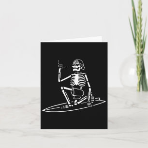 Carte Skeleton Surf Lazy Halloween Costume Crâne os