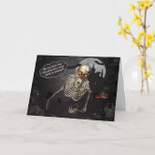 Carte Skeleton Tells a Funny Joke (Fleur jaune)
