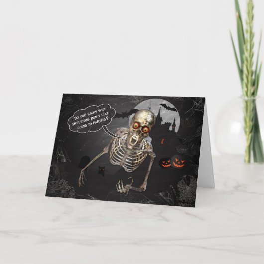 Carte Skeleton Tells a Funny Joke (Devant)