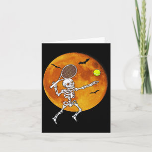 Carte Skeleton Tennis Halloween Racket Ll
