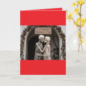Carte Skeleton Valentine's Day (Fleur jaune)