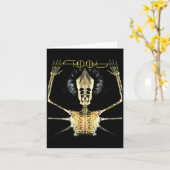 Carte Skeleton Vintage Tool Shake Handyma Sarcastic Musi (Fleur jaune)