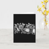 Carte Skeletons De Danse Jour De Dead Dia De Los Muertos (Fleur jaune)