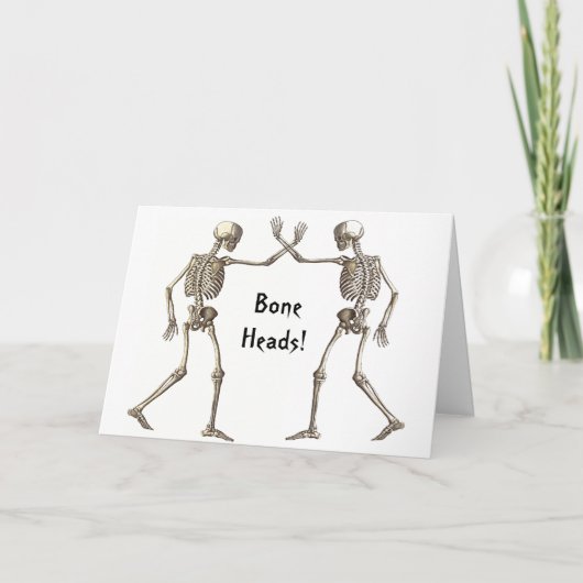 Carte Skeletons de tête d'os (Devant)