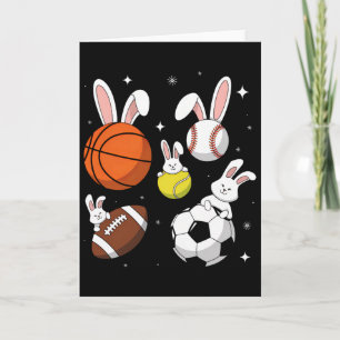 Carte Sketell Vendre Football Sport Pâques Jour Bunny