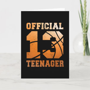 Carte Sketll 13e anniversaire officiel adolescent garçon