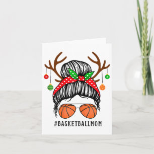 Carte Sketll Mom Messy Bun Team Christmas Sketll Player
