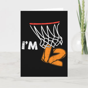 Carte Sketll pour 12 ans d'anniversaire Je suis 12 Douze
