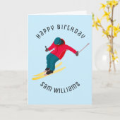 Carte Ski (Fleur jaune)