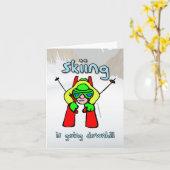 Carte Ski (Fleur jaune)