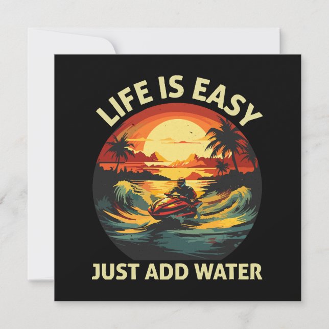 Carte Ski à jet classique (Devant)