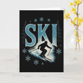 Carte Ski - Alpine Downhill Racing Freestyle (Fleur jaune)