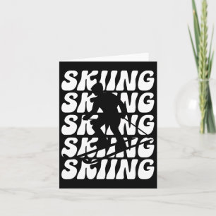 Carte Ski amusant Sports d'hiver Super Retro Ski Ski