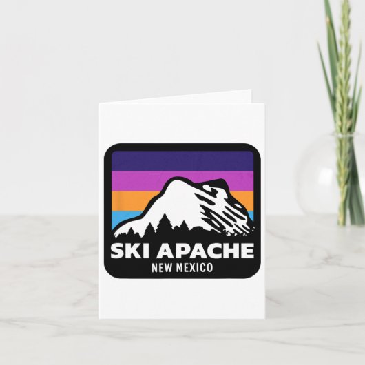 Carte Ski Apache Nouveau-Mexique Ski Snowboard Famille T (Devant)