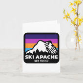 Carte Ski Apache Nouveau-Mexique Ski Snowboard Famille T (Fleur jaune)