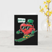 Carte Ski Bruh Saint-Valentin Cœur Patrick Shamrock Irla (Fleur jaune)