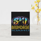 Carte Ski Brundage Idaho Vacances ski (Fleur jaune)