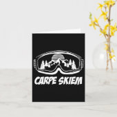 Carte Ski Carpe Ski Ski Snowboard hiver (Fleur jaune)