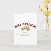 Carte Ski Coach Définition Funny Ski Instructor Humour (Fleur jaune)