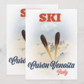 Carte Ski Curon Venosta Italie poster de ski (Devant / Derrière)