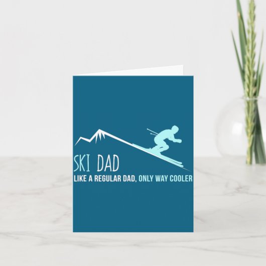 Carte Ski Dad Funny Cute Winter Skiing Gift (Devant)
