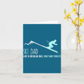 Carte Ski Dad Funny Cute Winter Skiing Gift (Fleur jaune)