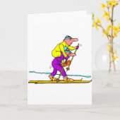 Carte Ski de fond (Fleur jaune)