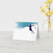 Carte ski de fond (Fleur jaune)