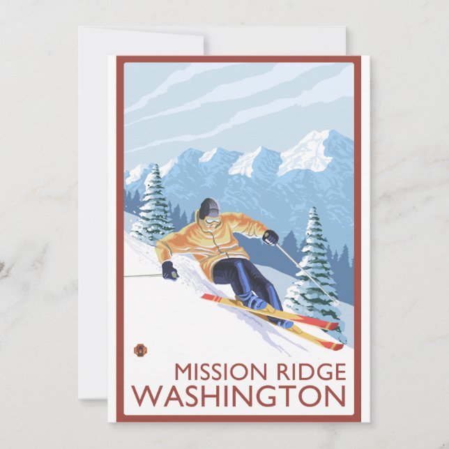 Carte Ski de neige - Mission Ridge, Washington (Devant)