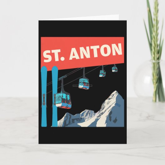 Carte Ski de St. Anton - Rétro St. Anton Ski (Devant)