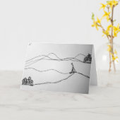 Carte Ski de vacances (Fleur jaune)