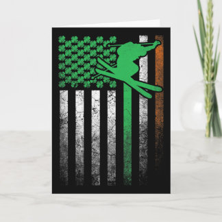 Carte Ski Drapeau Américain Irlandais St. Patrick's Day