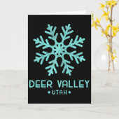 Carte Ski féminin à Deer Valley Utah  (Fleur jaune)