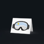 Carte Ski Goggles Mountain View Illustration<br><div class="desc">Ski Goggles Mountain View Illustration. Illustration de lunettes de ski avec un reflet paysage de montagne. Illustration des lunettes de ski alpin. Skier, équipe de ski de snowbarder, conception de lunettes de club de ski. Cadeaux pour skieurs et snowboarders. Les lunettes de ski design décoration maison, produits de fête, papeterie...</div>