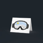 Carte Ski Goggles Mountain View Illustration<br><div class="desc">Ski Goggles Mountain View Illustration. Illustration de lunettes de ski avec un reflet paysage de montagne. Illustration des lunettes de ski alpin. Skier, équipe de ski de snowbarder, conception de lunettes de club de ski. Cadeaux pour skieurs et snowboarders. Les lunettes de ski design décoration maison, produits de fête, papeterie...</div>