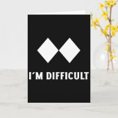 Carte Ski Je suis difficile Ski Snowboard (Fleur jaune)