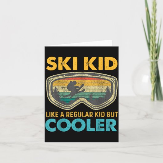 Carte Ski Kid Like A Regular Kid But Cooler Skiing Lover (Devant)