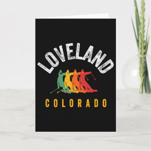 Carte Ski Loveland Skieur Loveland Montagne Skieur Rétro