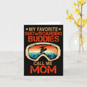 Carte Ski - Mes Amies Préférées Du Snowboard M'Appelez (Fleur jaune)