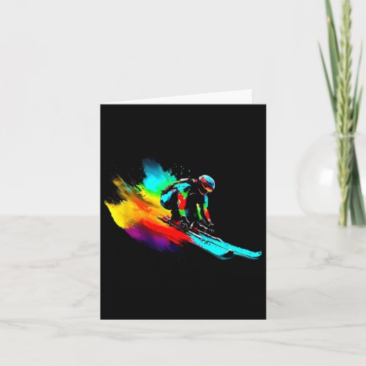 Carte Ski Racing Arc-en-ciel (Devant)
