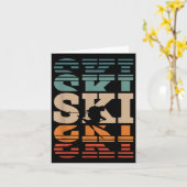 Carte Ski Rétro _1 (Fleur jaune)