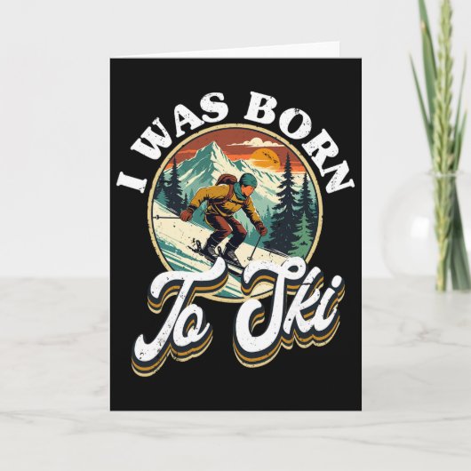 Carte Ski Skiing Winter Sport  (Devant)