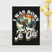 Carte Ski Skiing Winter Sport  (Fleur jaune)